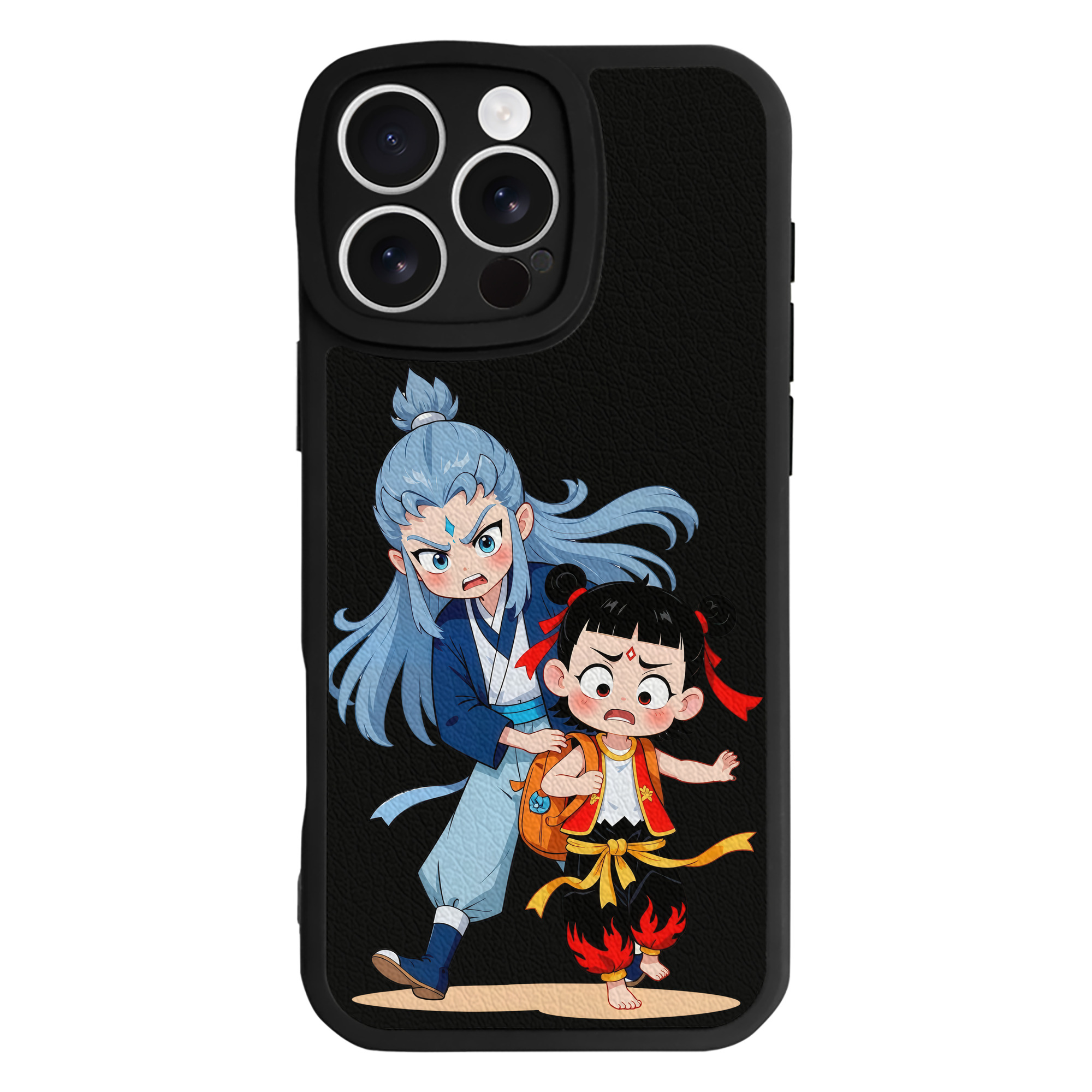 （画像用） Ne Zha 2 ナタ 魔童の大暴れ 【iPhone 16シリーズ対応】シリコンスマホケース（レザー調） 材質：シリコン